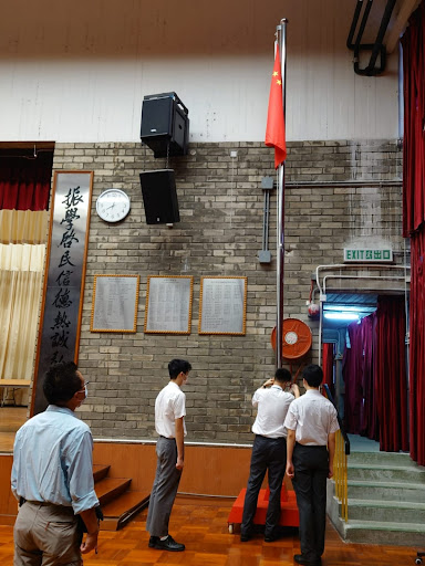 學校工程資助活用，旗杆維修有支援